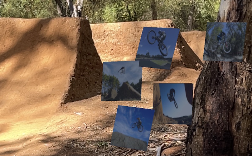 augmented images on bike track